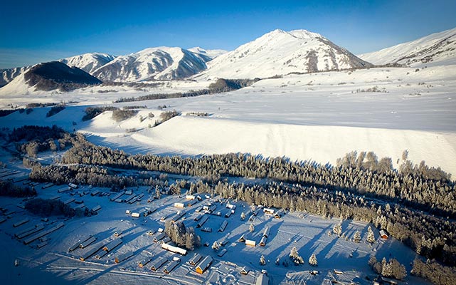 新疆喀纳斯景区进入冬季旅游“发呆”模式