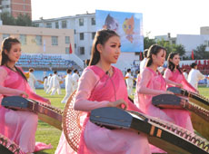 新疆维吾尔自治区第十三届运动会开幕式古筝表演