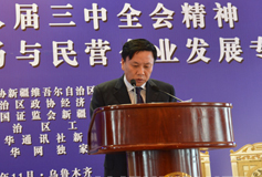 新疆中泰化学股份有限公司党委书记、董事长王洪欣发言