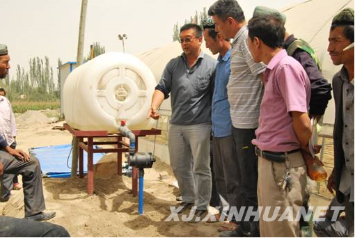 新疆水利科技专项资金项目温室滴灌大棚完成建